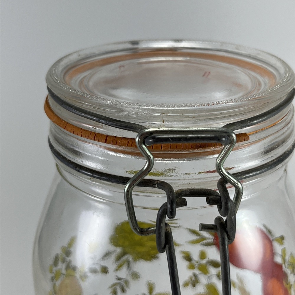 Vintage ARC SPICE of LIFE 2L Glass Jar Canister France Mushroom Cottagecore Boho - Picture 10 of 16